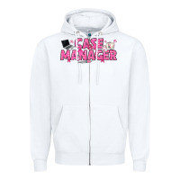 White breast cancer case manager Zipper Hoodie - texasbilliewilder