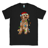Black cockapoo with christmas lights Classic Tee - RanaPortraitStore