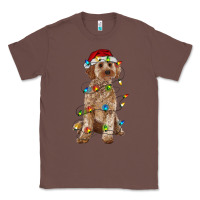 Chestnut cockapoo with christmas lights Classic Tee - RanaPortraitStore