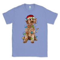 Colony Blue cockapoo with christmas lights Classic Tee - RanaPortraitStore