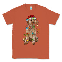 Copper cockapoo with christmas lights Classic Tee - RanaPortraitStore