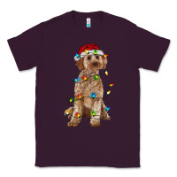 Plum cockapoo with christmas lights Classic Tee - RanaPortraitStore