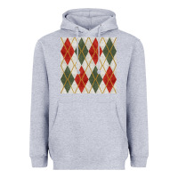 Heather Grey christmas diamond plaid seamless pattern Heavyweight Hoodie - BundleAndBundleShop