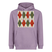 Lavender christmas diamond plaid seamless pattern Heavyweight Hoodie - BundleAndBundleShop