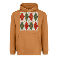 Meerkat christmas diamond plaid seamless pattern Heavyweight Hoodie - BundleAndBundleShop