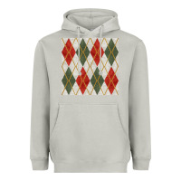 Christmas Diamond Plaid Seamless Pattern Heavyweight Hoodie | Teevron