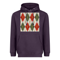 Plum christmas diamond plaid seamless pattern Heavyweight Hoodie - BundleAndBundleShop