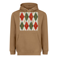 Toasted Coconut christmas diamond plaid seamless pattern Heavyweight Hoodie - BundleAndBundleShop