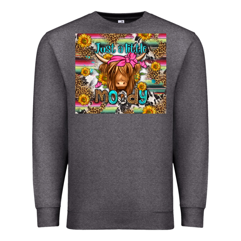 Just A Little Moody Long Haired Cow Premium Sweatshirt by Jasminsmagicworld | Teevron