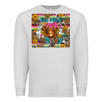 Dove Grey just a little moody long haired cow Premium Sweatshirt - Jasminsmagicworld