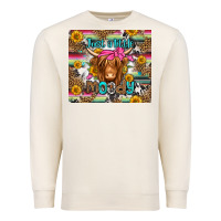 Sandshell just a little moody long haired cow Premium Sweatshirt - Jasminsmagicworld