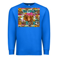 True Royal just a little moody long haired cow Premium Sweatshirt - Jasminsmagicworld
