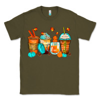 Army Green thankful coffee cups Classic Tee - Zillion Design Studio