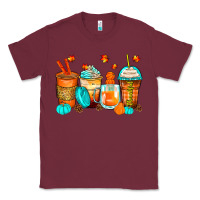Burgundy thankful coffee cups Classic Tee - Zillion Design Studio