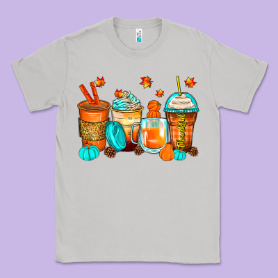 Thankful Coffee Cups Classic Tee Designed By Zillion Design Studio