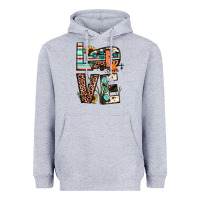 Heather Grey love camp Heavyweight Hoodie - JahusDesignShop