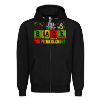 Black Black the prime element juneteenth Zipper Hoodie - Zillion Design Studio