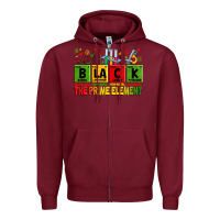 Burgundy Black the prime element juneteenth Zipper Hoodie - Zillion Design Studio