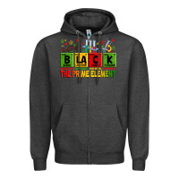 Charcoal Heather Black the prime element juneteenth Zipper Hoodie - Zillion Design Studio