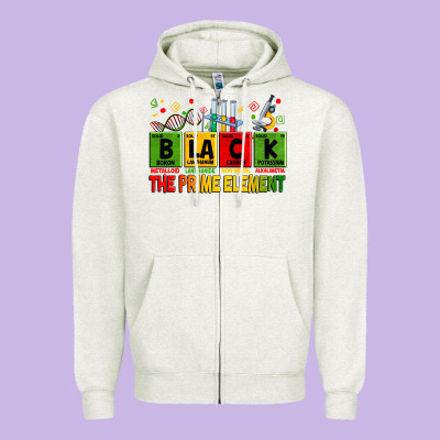 Black The Prime Element Juneteenth Zipper Hoodie Designed By Zillion Design Studio