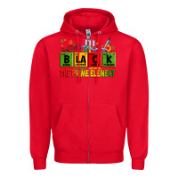 Red Black the prime element juneteenth Zipper Hoodie - Zillion Design Studio