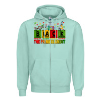 Seafoam Black the prime element juneteenth Zipper Hoodie - Zillion Design Studio
