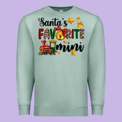 Santa's Favorite Mini Premium Sweatshirt Designed By Adodesignshop