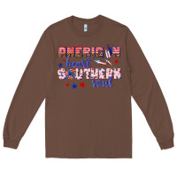 Chestnut American heart southern soul Long Sleeve Tee - texasbilliewilder
