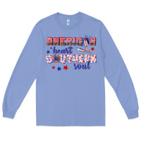 Colony Blue American heart southern soul Long Sleeve Tee - texasbilliewilder