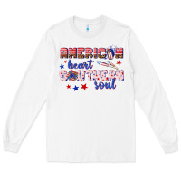 White American heart southern soul Long Sleeve Tee - texasbilliewilder