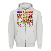 Dove Grey hallothanksmas its the most wonderful time of the Zipper Hoodie - texasbilliewilder