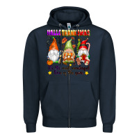 Navy hallothanksmas its the most wonderful time of the Zipper Hoodie - texasbilliewilder