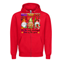 Red hallothanksmas its the most wonderful time of the Zipper Hoodie - texasbilliewilder