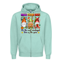 Seafoam hallothanksmas its the most wonderful time of the Zipper Hoodie - texasbilliewilder