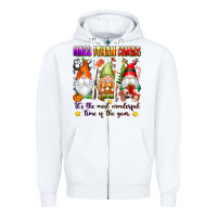 White hallothanksmas its the most wonderful time of the Zipper Hoodie - texasbilliewilder