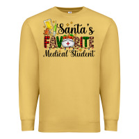 Antique Gold santa's favorite medical student Premium Sweatshirt - AdoDesignShop