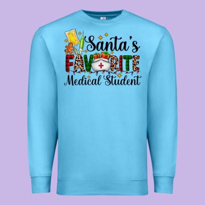 Santa's Favorite Medical Student Premium Sweatshirt Designed By Adodesignshop