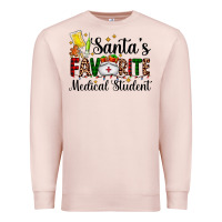 Pale Pink santa's favorite medical student Premium Sweatshirt - AdoDesignShop