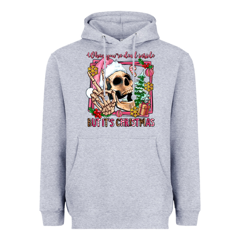 When You're Dead Inside But It's Christmas Heavyweight Hoodie by AdoDesignShop | Teevron