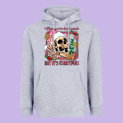 When You're Dead Inside But It's Christmas Heavyweight Hoodie Designed By Adodesignshop