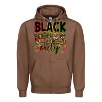 Chestnut Black vibes only juneteenth Zipper Hoodie - Zillion Design Studio