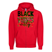 Red Black vibes only juneteenth Zipper Hoodie - Zillion Design Studio