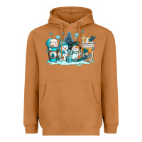Meerkat winter snowman coffee cups Heavyweight Hoodie - AdoDesignShop