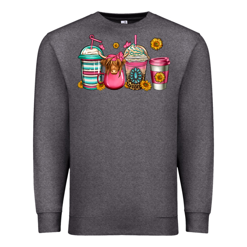 Longhaired Cow Coffee Cups Premium Sweatshirt by Jasminsmagicworld | Teevron
