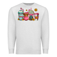 Oatmeal Heather longhaired cow coffee cups Premium Sweatshirt - Jasminsmagicworld