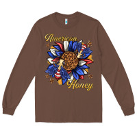 Chestnut American honey with bee Long Sleeve Tee - texasbilliewilder