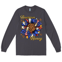 Smoke American honey with bee Long Sleeve Tee - texasbilliewilder