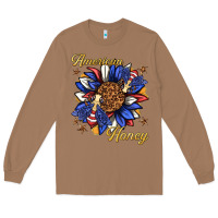 Toasted Coconut American honey with bee Long Sleeve Tee - texasbilliewilder