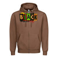 Chestnut Black juneteenth Zipper Hoodie - Zillion Design Studio