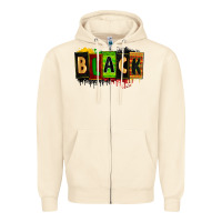 Sandshell Black juneteenth Zipper Hoodie - Zillion Design Studio